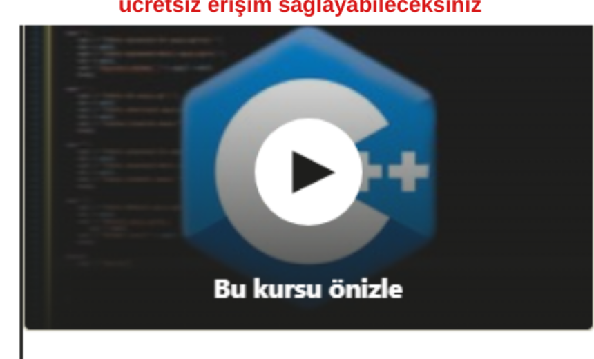 C++ sıfırdan öğreten kurs img