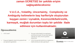 VUCA Dünyasında Liderlik Kursu VUCA Dünyasında Liderlik Kursu