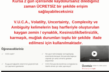 VUCA Dünyasında Liderlik Kursu VUCA Dünyasında Liderlik Kursu