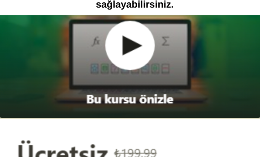 En Kapsamlı Excel Formülleri Kursu img