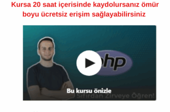 Sıfırdan Zirveye PHP ve MySQLi Web Geliştirme Eğitim Serisi Kursu Sıfırdan Zirveye PHP ve MySQLi Web Geliştirme Eğitim Serisi Kursu