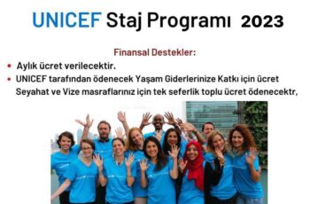 UNICEF Staj Programı 2023 | Tüm Masraflar Karşılanıyor UNICEF Staj Programı 2023 | Tüm Masraflar Karşılanıyor
