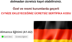 Ücretsiz Almanca Eğitimi (A1-A2)