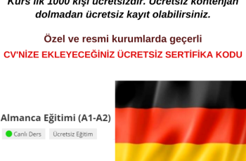 Ücretsiz Almanca Eğitimi (A1-A2)