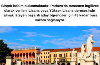 İtalya , Padova Üniversitesi Bursları 2021 |  Masraflar Karşılanıyor