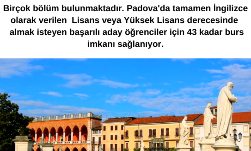 İtalya , Padova Üniversitesi Bursları 2021 | Masraflar Karşılanıyor img
