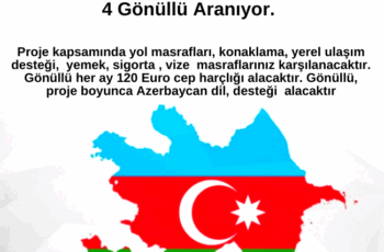 Azerbaycan’da Gönüllülük Yapmak İster misiniz ? 4 Gönüllü Aranıyor. Tüm Masraflar Karşılanıyor Azerbaycan’da Gönüllülük Yapmak İster misiniz ? 4 Gönüllü Aranıyor. Tüm Masraflar Karşılanıyor