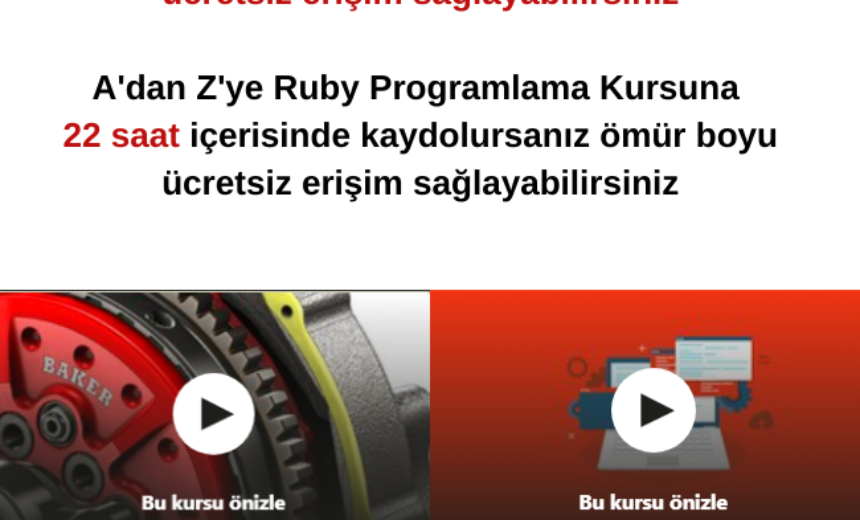 SolidWorks 2 Boyutlu Çizim Eğitim ve A’dan Z’ye Ruby Programlama Kursu img