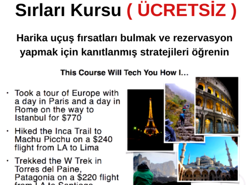 Ucuz Uçak Bileti Bulmanın Sırları Kursu ( ÜCRETSİZ ) img