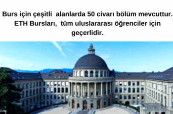 İsviçre Yüksek Lisans Bursları 2021