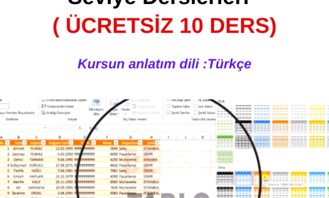 Microsoft Excel Başlangıç Seviye Derslerleri ( ÜCRETSİZ 10 DERS) img