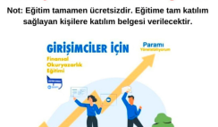 Girişimciler için Finansal Okuryazarlık Online Eğitimi 25-26 Kasım 2020