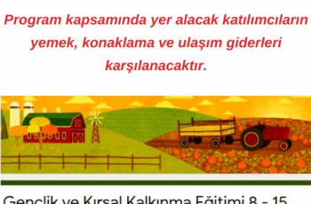 Gençlik ve Kırsal Kalkınma Eğitimi  8 – 15 Mart 2021 Gençlik ve Kırsal Kalkınma Eğitimi  8 – 15 Mart 2021