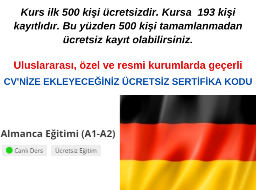 Ücretsiz Almanca Eğitimi (A1-A2) img
