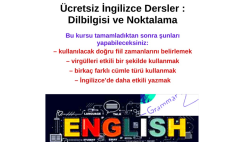 Ücretsiz İngilizce Dersler : Dilbilgisi ve Noktalama