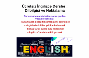 Ücretsiz İngilizce Dersler : Dilbilgisi ve Noktalama