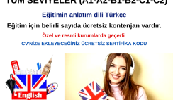 Ücretsiz İngilizce Eğitim (A1-A2-B1-B2-C1-C2) Ücretsiz İngilizce Eğitim (A1-A2-B1-B2-C1-C2)