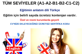 Ücretsiz İngilizce Eğitim (A1-A2-B1-B2-C1-C2) Ücretsiz İngilizce Eğitim (A1-A2-B1-B2-C1-C2)