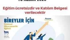Paramı Yönetebiliyorum Online Finansal Okuryazarlık Eğitimi 16 Kasım 2020 Paramı Yönetebiliyorum Online Finansal Okuryazarlık Eğitimi 16 Kasım 2020