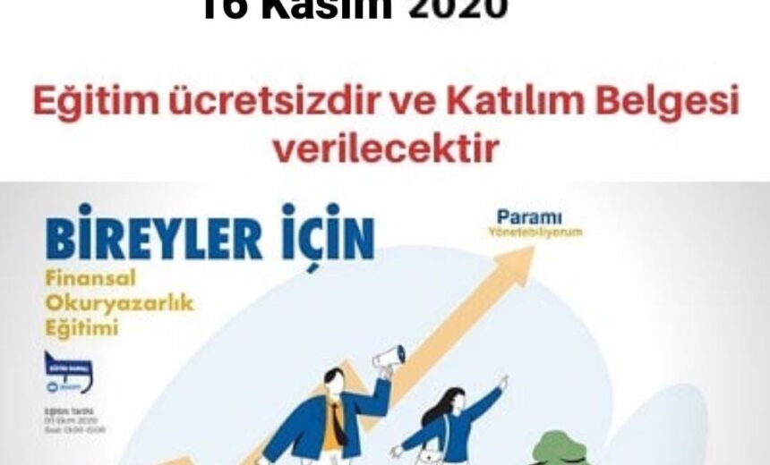 Paramı Yönetebiliyorum Online Finansal Okuryazarlık Eğitimi 16 Kasım 2020 img