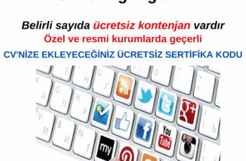 Sosyal Medya Uzmanlığı Eğitimi ( Online ve Ücretsiz ) Sosyal Medya Uzmanlığı Eğitimi ( Online ve Ücretsiz )
