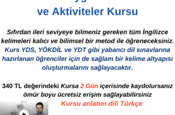 İngilizce Kelime Kursu: En Yaygın 6000+ Kelime ve Aktiviteler Kursu