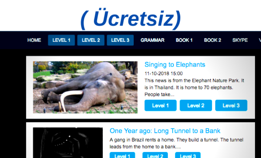 İngilizce Öğrenmek İsteyenler için News in Levels img