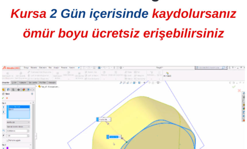 SolidWorks 3 Boyutlu Katı Model Eğitimi img