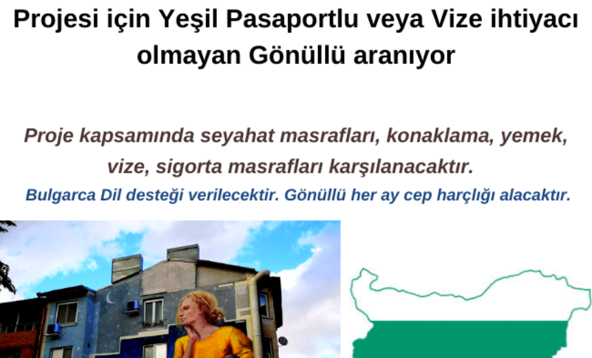 Bulgaristan’ın Sofya şehrinde ESC Projesi için Gönüllü Aranıyor img