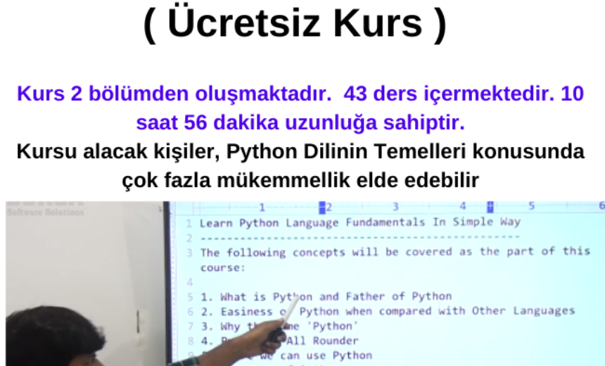 Python Dilinin Temellerini Basit Bir Şekilde Öğrenin ( Ücretsiz Kurs ) img