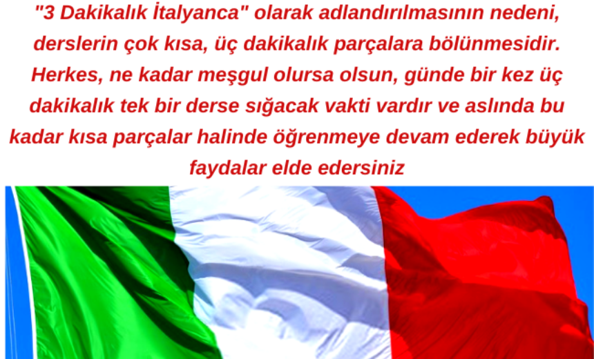 3 Dakikalık İtalyanca – Ücretsiz Başlangıç dersler img