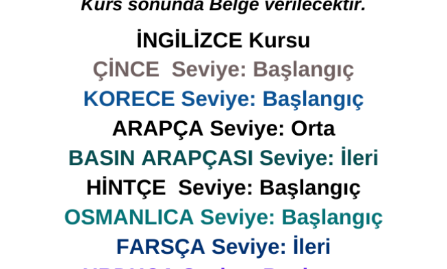 Ücretsiz Dil Kursları img