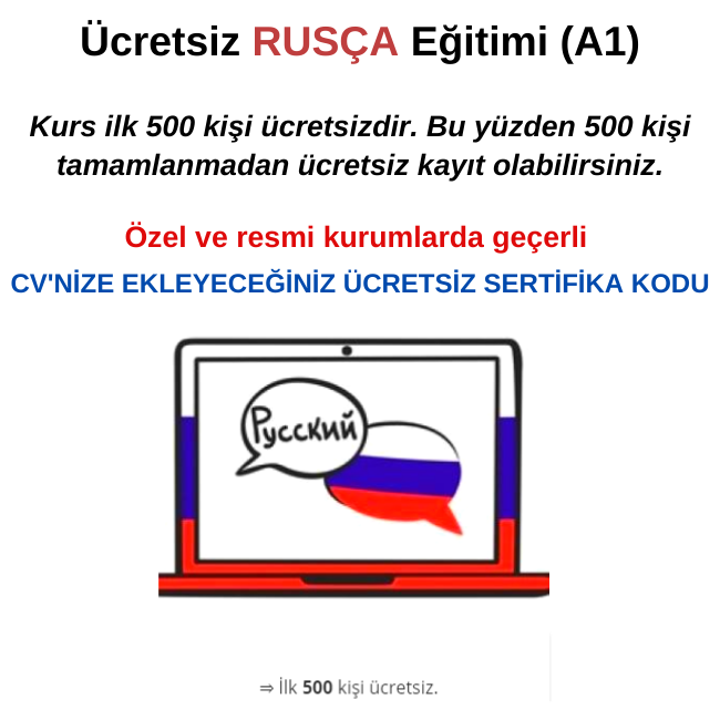 Ücretsiz Rusça Kursu (A1)
