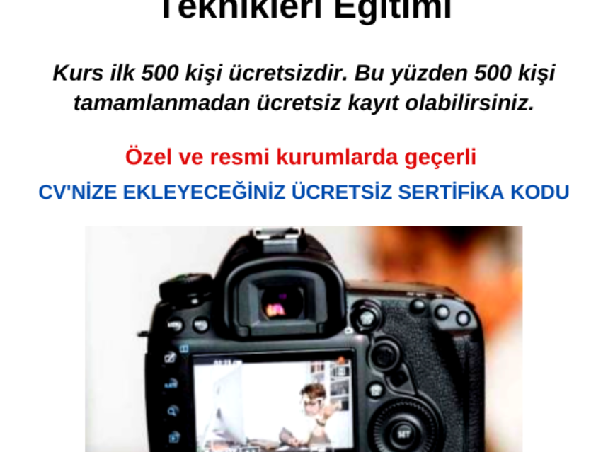 Temel Video Çekim Teknikleri Eğitimi ( ÜCRETSİZ ) img