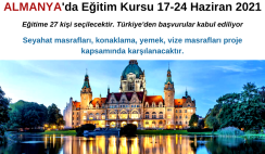 Almanya’da Eğitim Kursu |  17-24 Haziran 2021