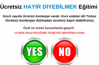 Hayır Diyebilmek Eğitimi |  Ücretsiz ve Sertifikalı