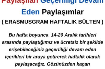 14-20 Aralık Arasında Paylaşılan Geçerliliği Devam Eden Paylaşımlar 14-20 Aralık Arasında Paylaşılan Geçerliliği Devam Eden Paylaşımlar