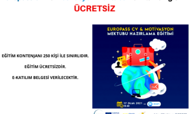Europass CV ve Motivasyon Mektubu Hazırlama Eğitimi : ÜCRETSİZ img