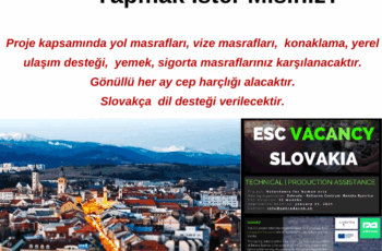 Slovakya’da 12 Ay Gönüllülük Yapmak İster Misiniz?