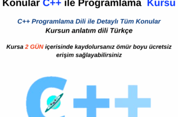 Sıfırdan İleri Düzey Tüm Konular C++ ile Programlama Kursu Sıfırdan İleri Düzey Tüm Konular C++ ile Programlama Kursu