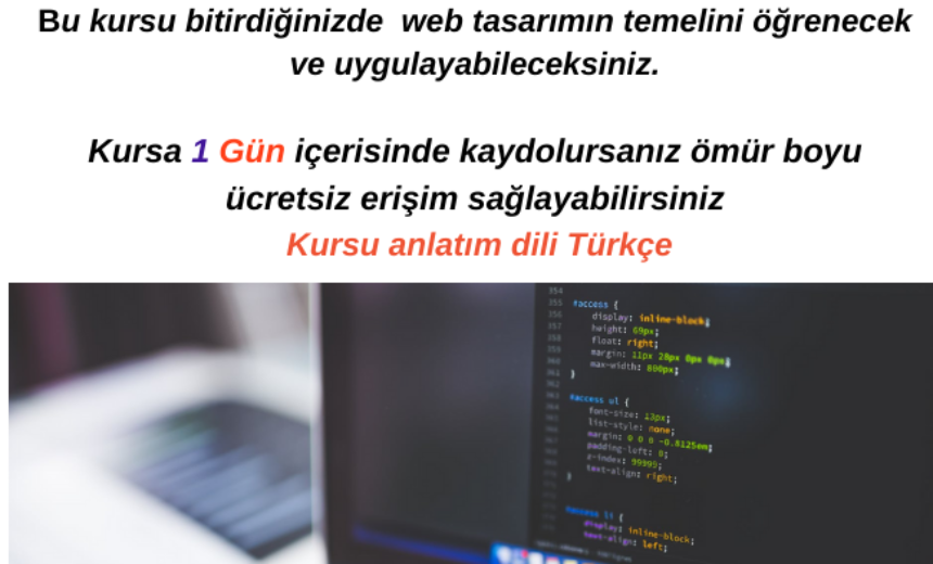 Herkes için UYGULAMALARLA WEB TASARIM Kursu img