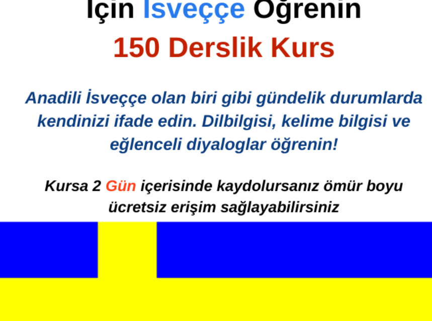 Yeni Başlayanlar İçin İsveççe Öğrenin: 150 Derslik ÜCRETSİZ Kurs img