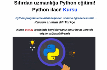 Sıfırdan uzmanlığa Python eğitimi! | Python ilacı olan Kurs