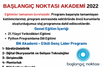Başlangıç Noktası Akademi 2022 Başvuruları Başladı