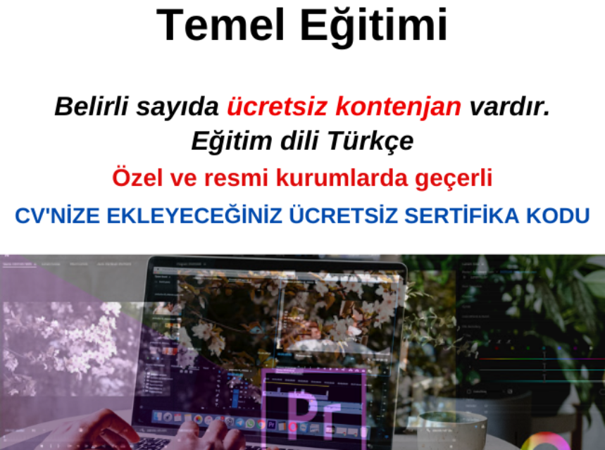 Adobe Premiere Temel Eğitimi – Ücretsiz ve Sertifikalı img