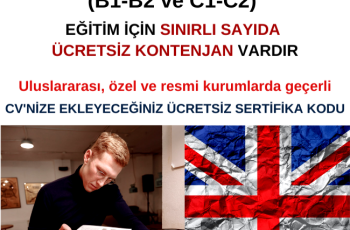İngilizce B1-B2 ve C1-C2 Eğitimi – Ücretsiz ve Sertifikalı