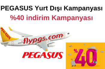 Pegasus Yurt Dışı %40 İndirim Kampanyası