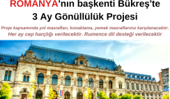 Romanya’nın başkenti Bükreş’te 3 Ay Gönüllülük Projesi