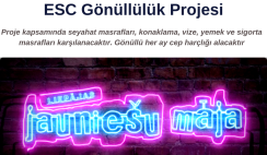 Letonya Uzun Dönem Gönüllülük Projesi