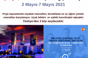 İspanya Gençlik Değişimi Projesi  2-7 Mayıs 2021